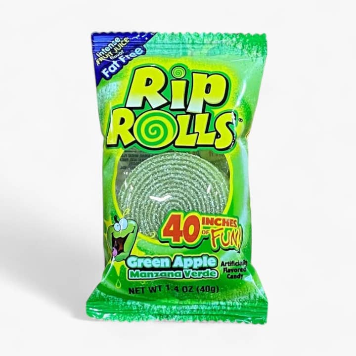 L&F Universal Goods - Wholesale Gummy - Foreign Candy Rip Rolls Green Apple 24/1.4Oz0