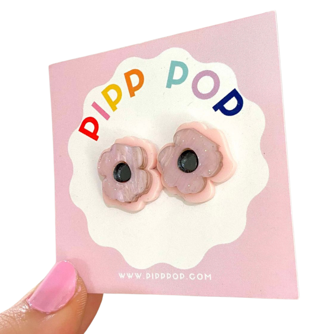 Pipp Pop – wholesale Stud/post earrings – Pip's Poppy Studs - 3 Colours Available3