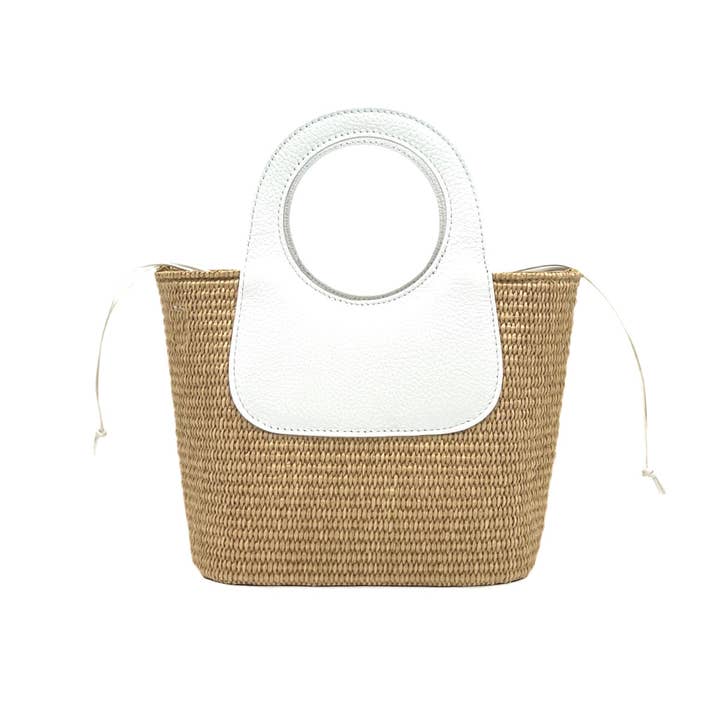 Suie Valentini srl - Wholesale Beach Bag - Summer collection, raffia and genuine leather handbag, Made in Italy, art. 11259411