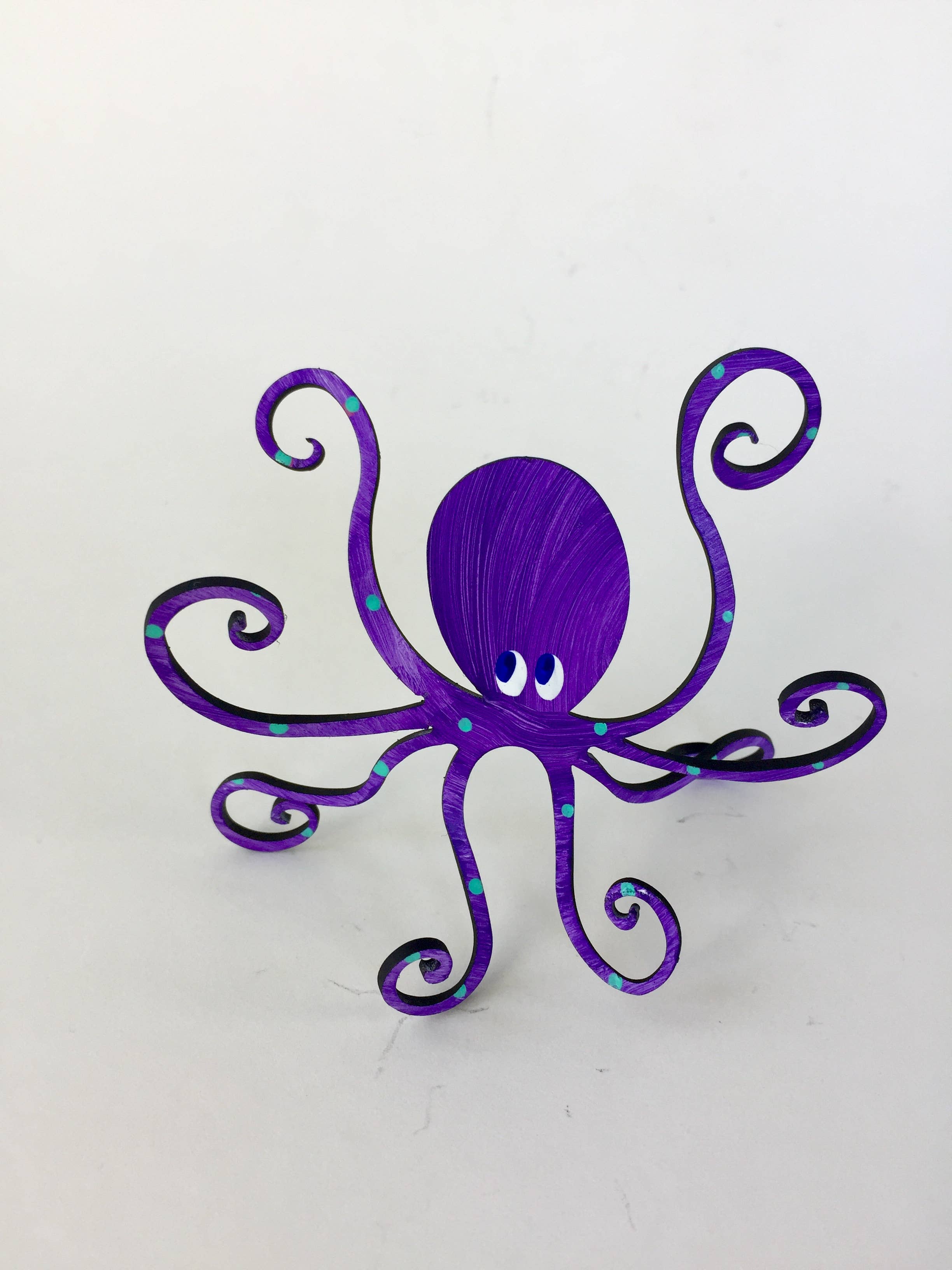 Octopus Adventure by Rebecca Duffy Bush – Großhandel Skulptur – Oktopus - handbemalte Skulptur in 3 Größen und 9 Farben1