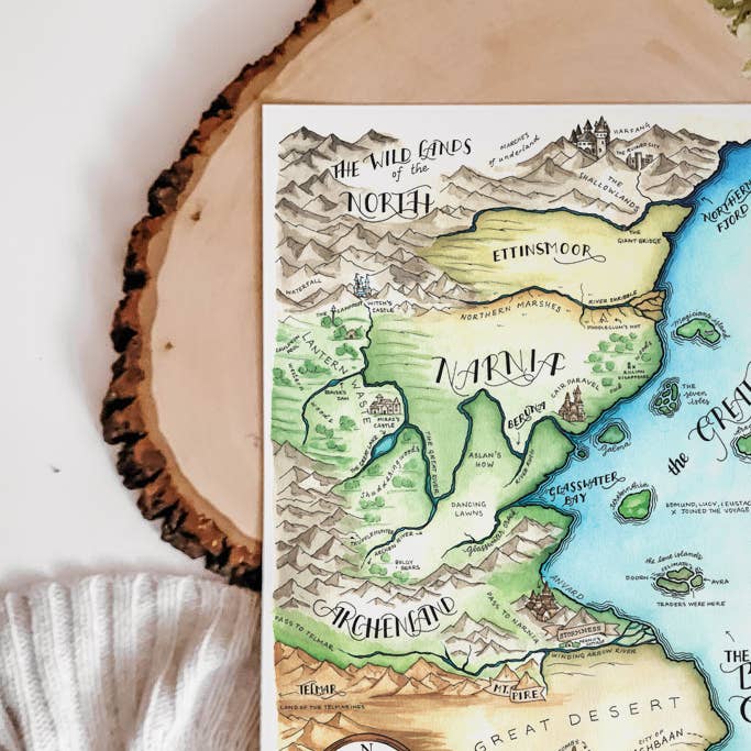 Paper Trees Studio LLC - Wholesale Art Print - Narnia Map