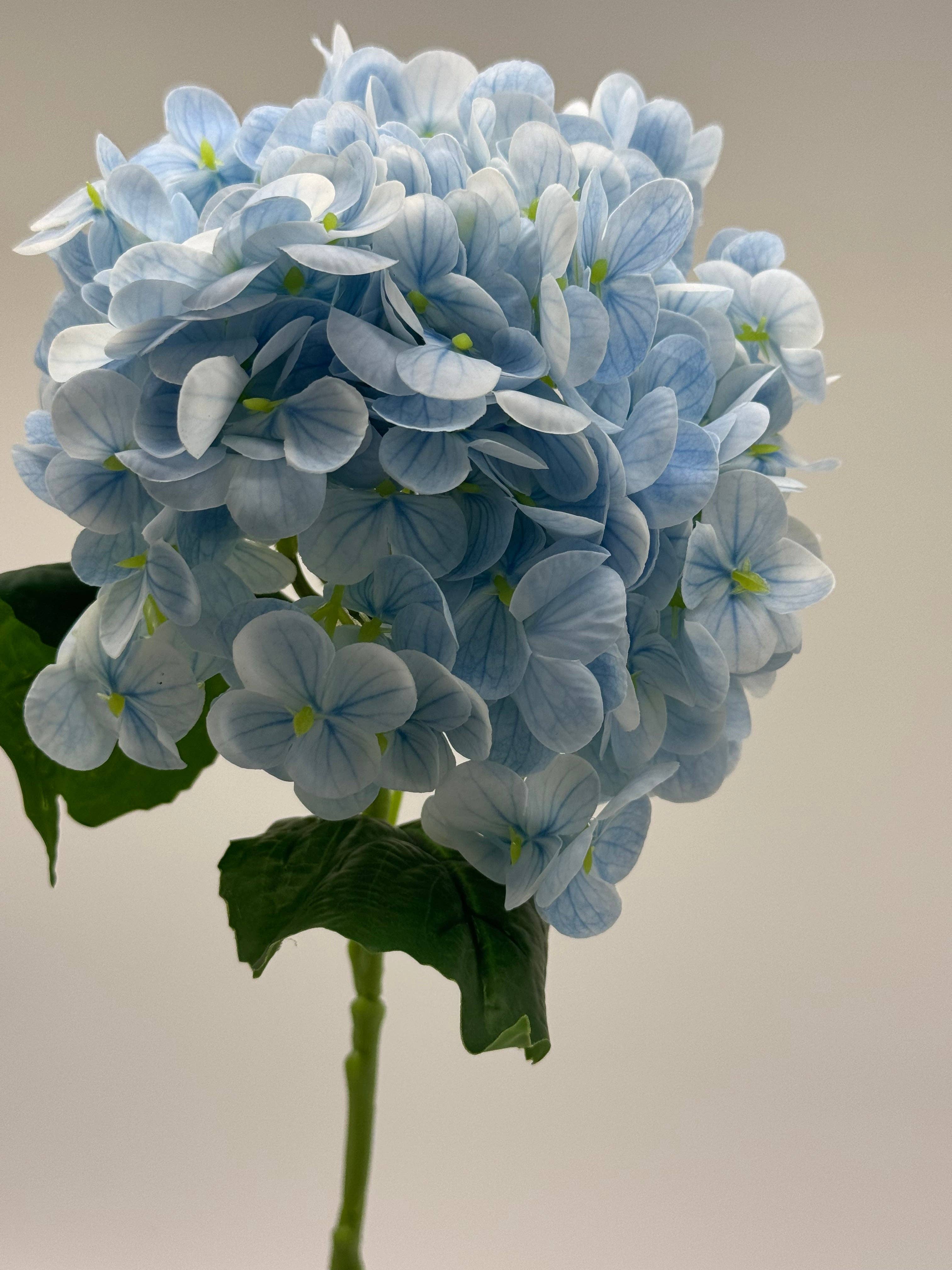 JKF & Co Pty Ltd - Wholesale Artificial Flowers - Real Touch Medium Hydrangea Light Blue1