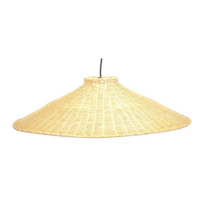 SHALLOW RATTAN PENDANT LAMP NATURAL for wholesale by Bacon Basketware