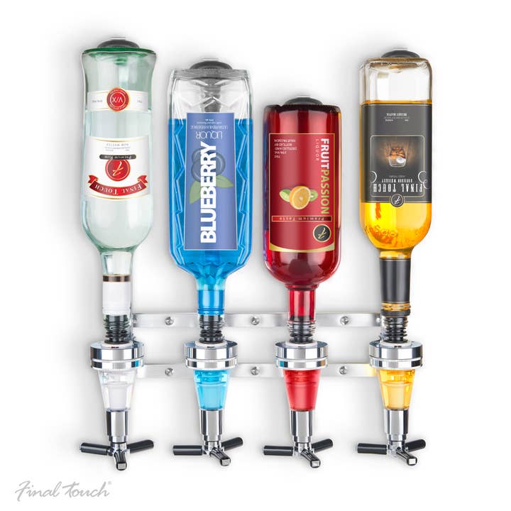 Original Products UK/EU - Wholesale Bar Tool - Final Touch 4 Bottle Wall Mounted Drinks Dispenser1