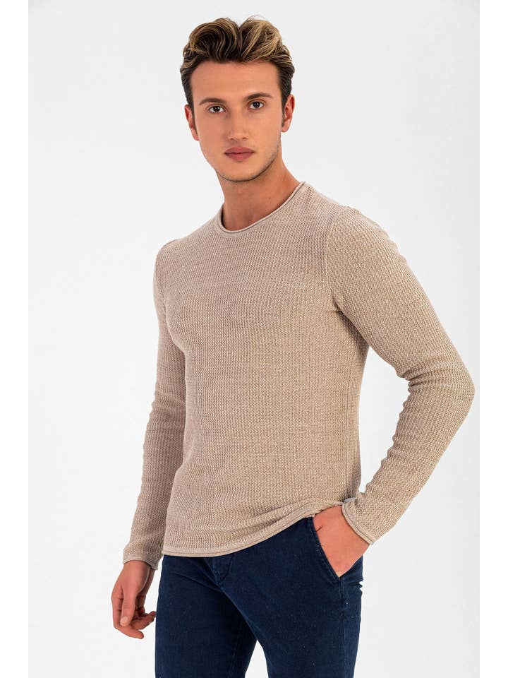 TUEBA TRENDNIT US Inc. - Wholesale Knit Sweater - Men's - ZIGZAG KNIT MEN'S SWEATER
