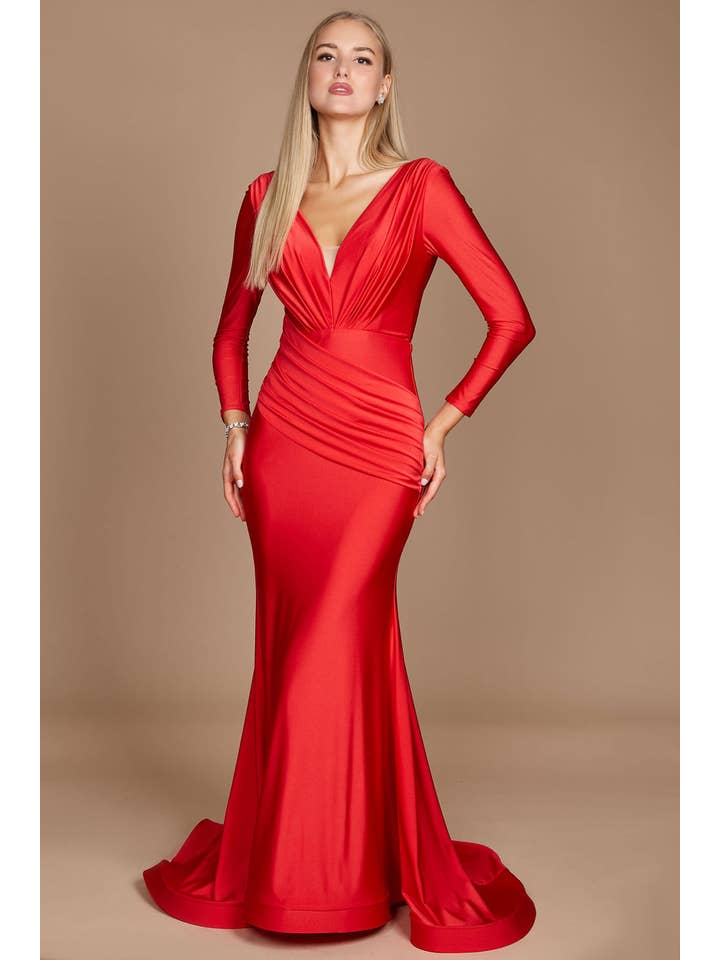Kos Couture - Wholesale Gown - Women's - Long Sleeve Formal Evening Dress 27