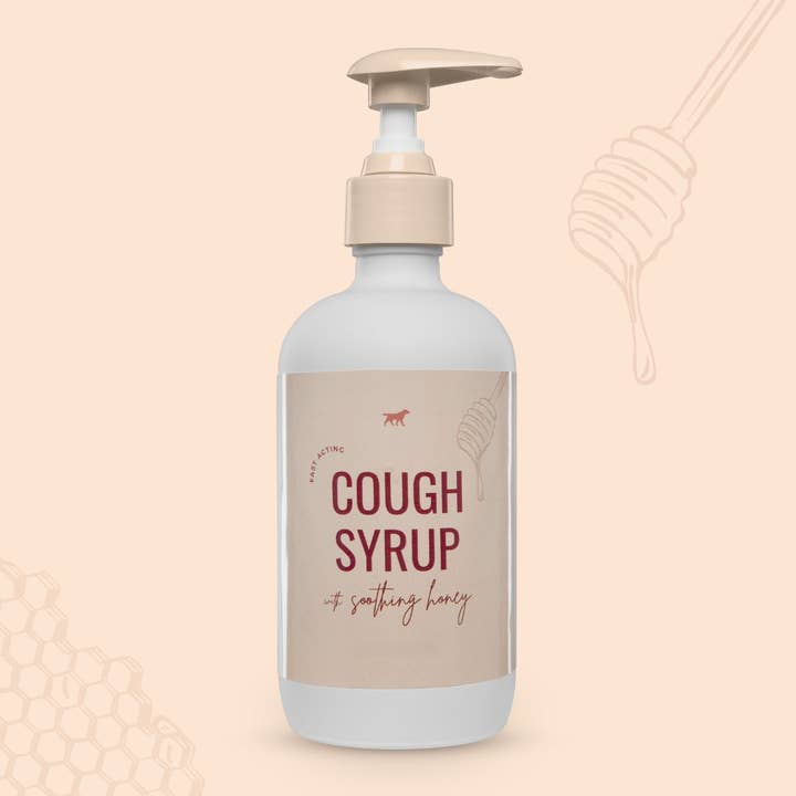 Wholesale Cough Syrup 7.7oz Glass Pump - 6 Bottles for wholesale by Lanana Creek Farms