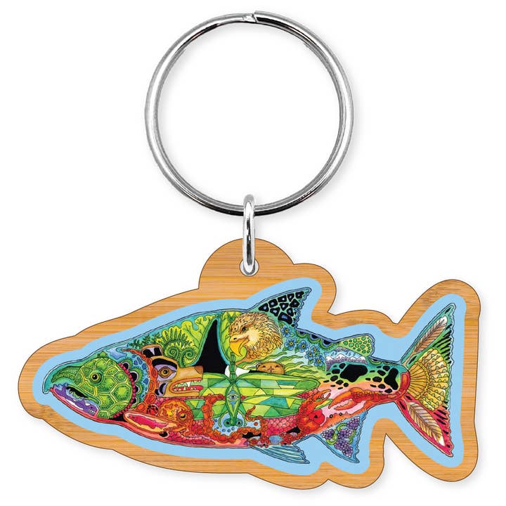 Morris Magnets - Wholesale Keychain - Unisex - Keychain - Earth Art Chinook Salmon2