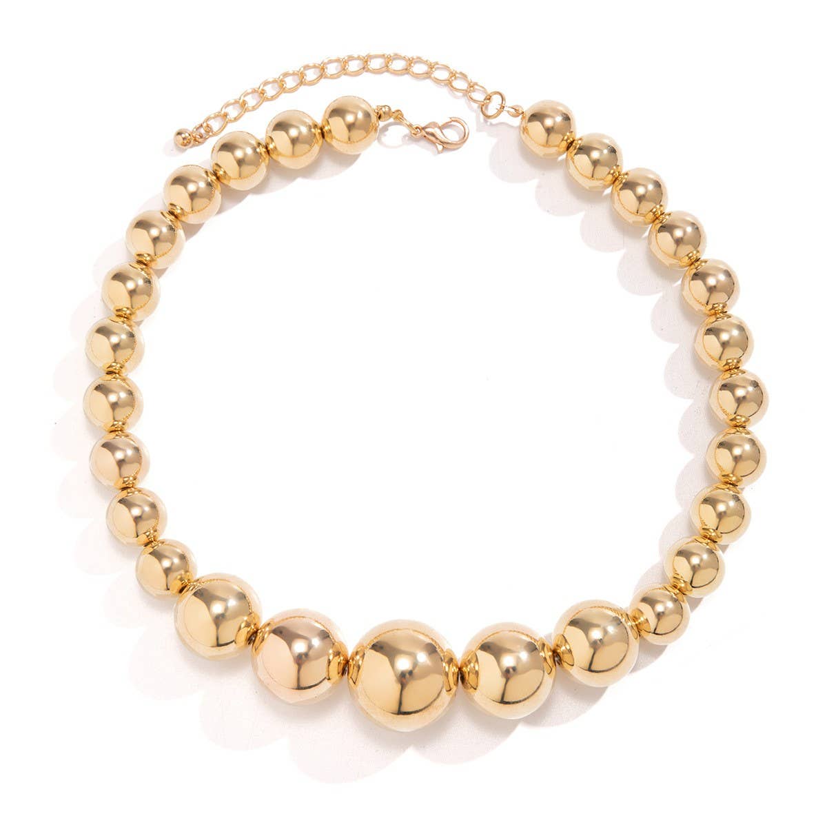 ACCITY - Wholesale Jewelry Set - VINTAGE MINIMALIST LARGE BEADED NECKLACE BRACELET_CWAJE117217