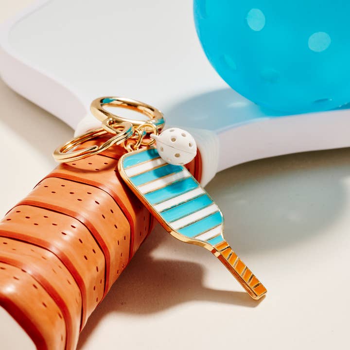 Designature New York - Wholesale Keychain - Women's - Sports Pickleball Shaped Print And Enamel Keychain6