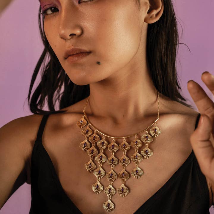 PLUME COLLAR for wholesale by Dhwani Bansal