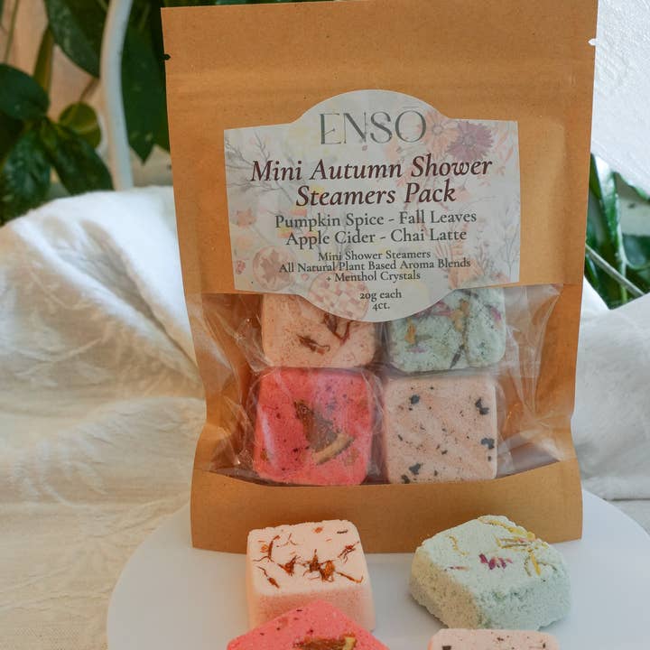 Enso Naturals Apothecary - Wholesale Shower Steamer/Bomb - Fall Shower Steamers - Autumn Pack Menthol & Concentrated