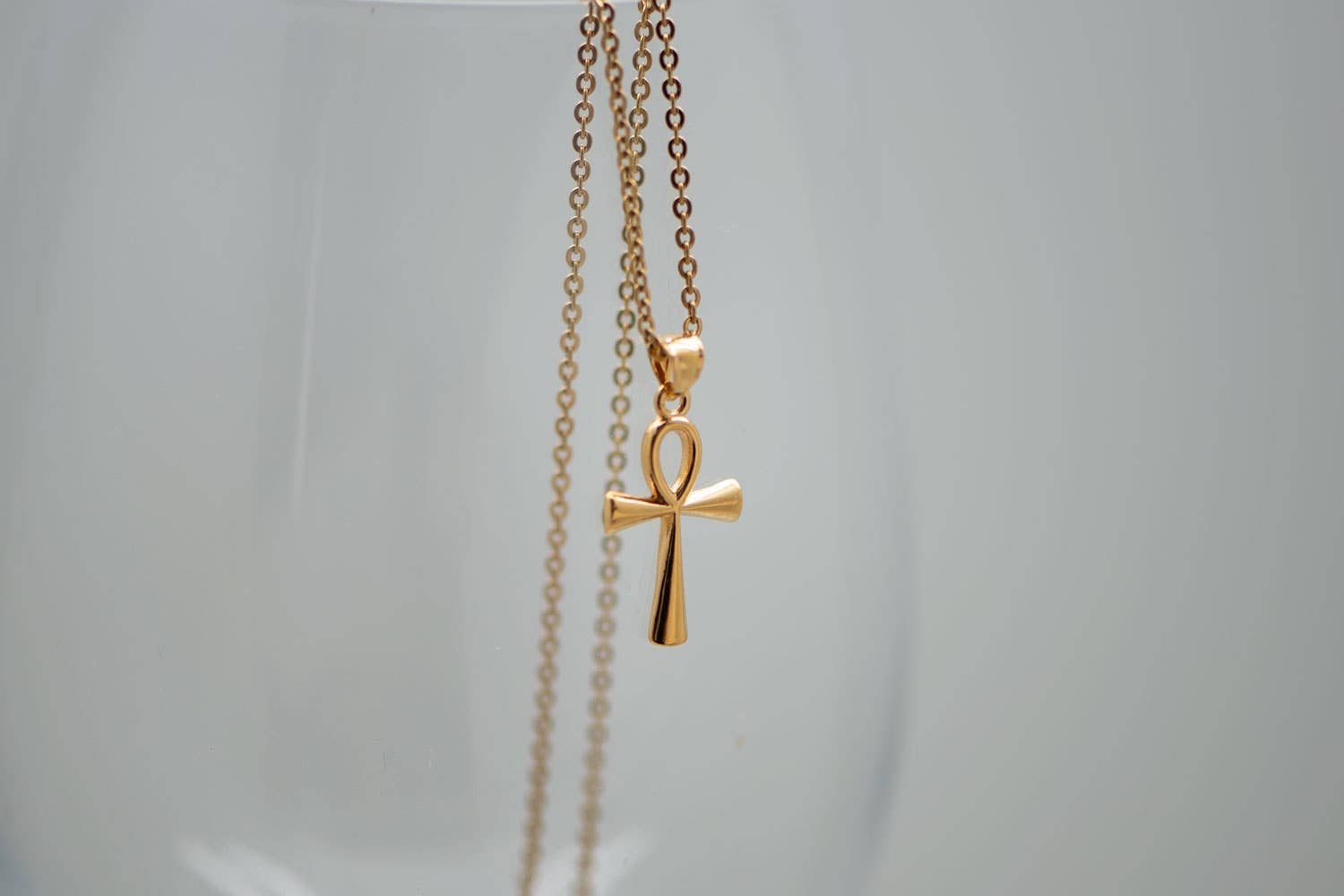 TALISMAN JEWELLERY (D&Fidanverdi, S.L.) - Venta al por mayor Collares con colgantes/abalorios - Colgante cruz Ankh de Egipto chapado en oro de 18 quilates3