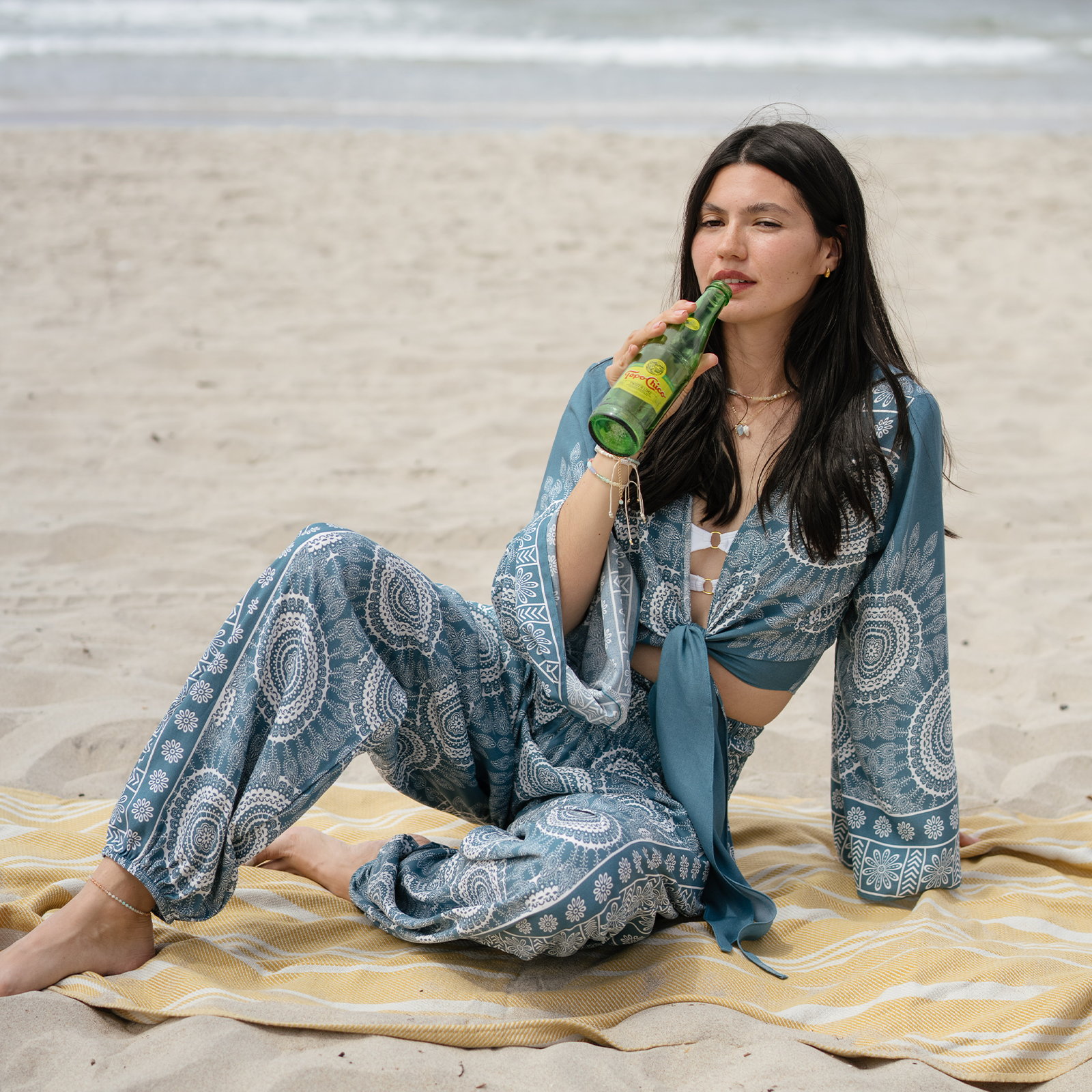 Lotus and Luna - Venta al por mayor Pantalones - Mujer - Pantalones Harem Playa Zafiro8