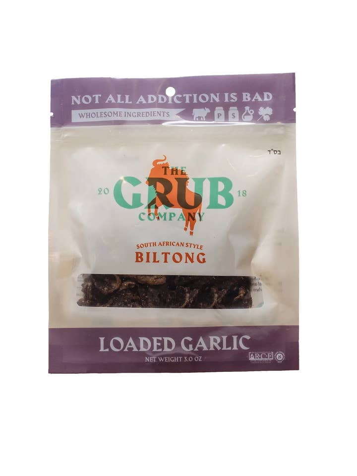 Geschnittener Biltong - Geladener Knoblauch für den Großhandel von The Grub Company