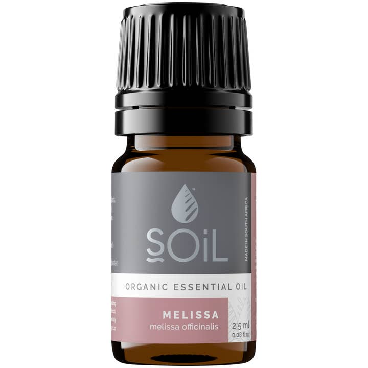 Huile Essentielle Bio Melissa (Melissa Officinalis) 2.5ml pour la vente par SOiL Organic Aromatherapy