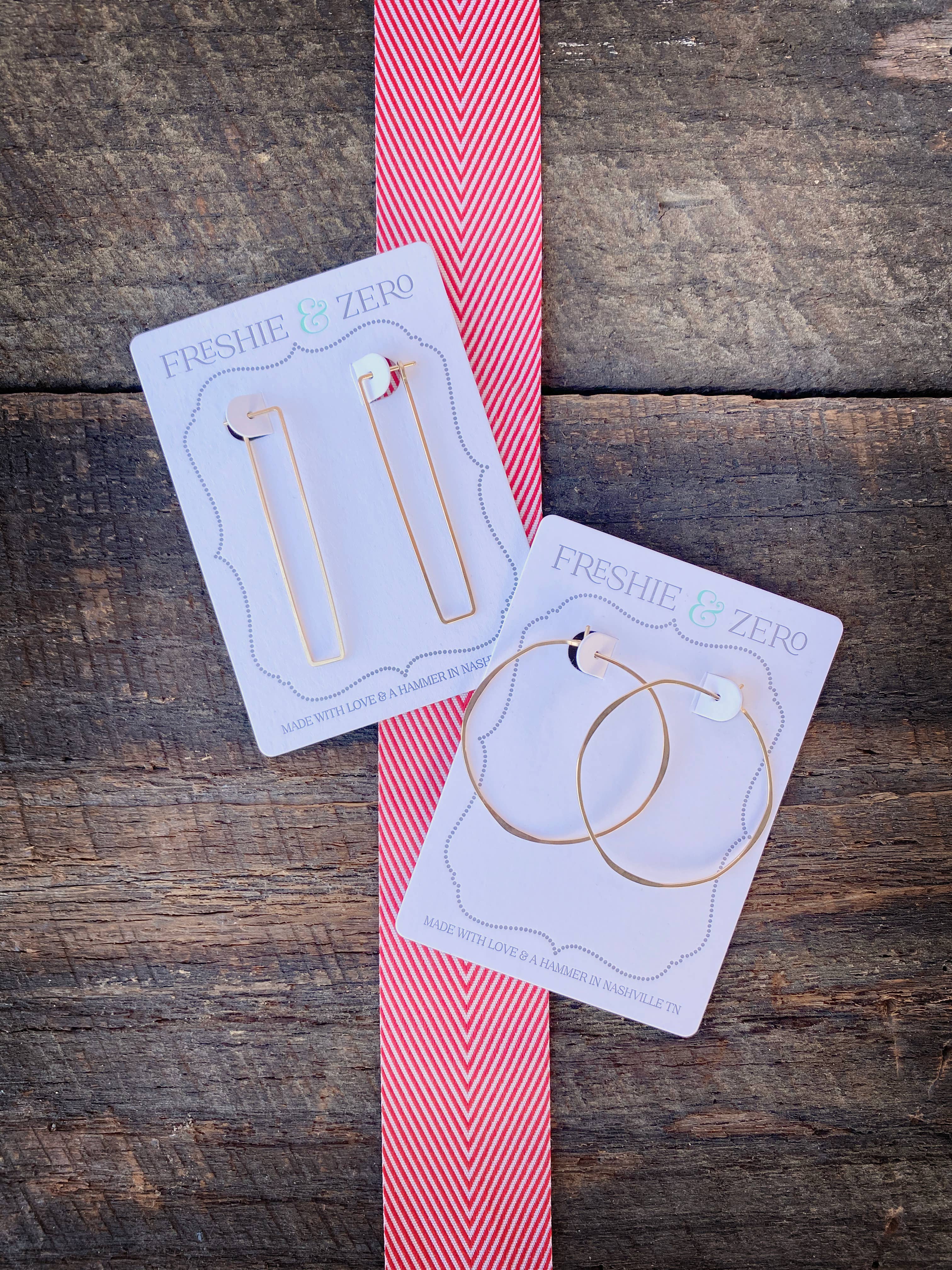 Freshie & Zero - Wholesale Hoop Earrings - Minimal Hoop Earrings Handmade LARGE ORGANIC CIRCLE5