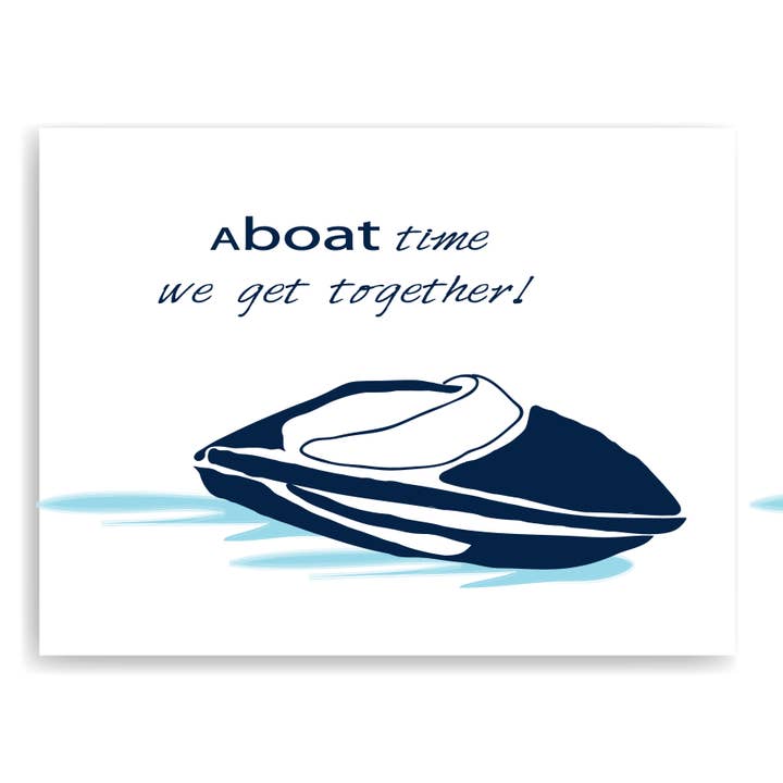 A-Boat Time Together Card for wholesale by Little Dorset Shop