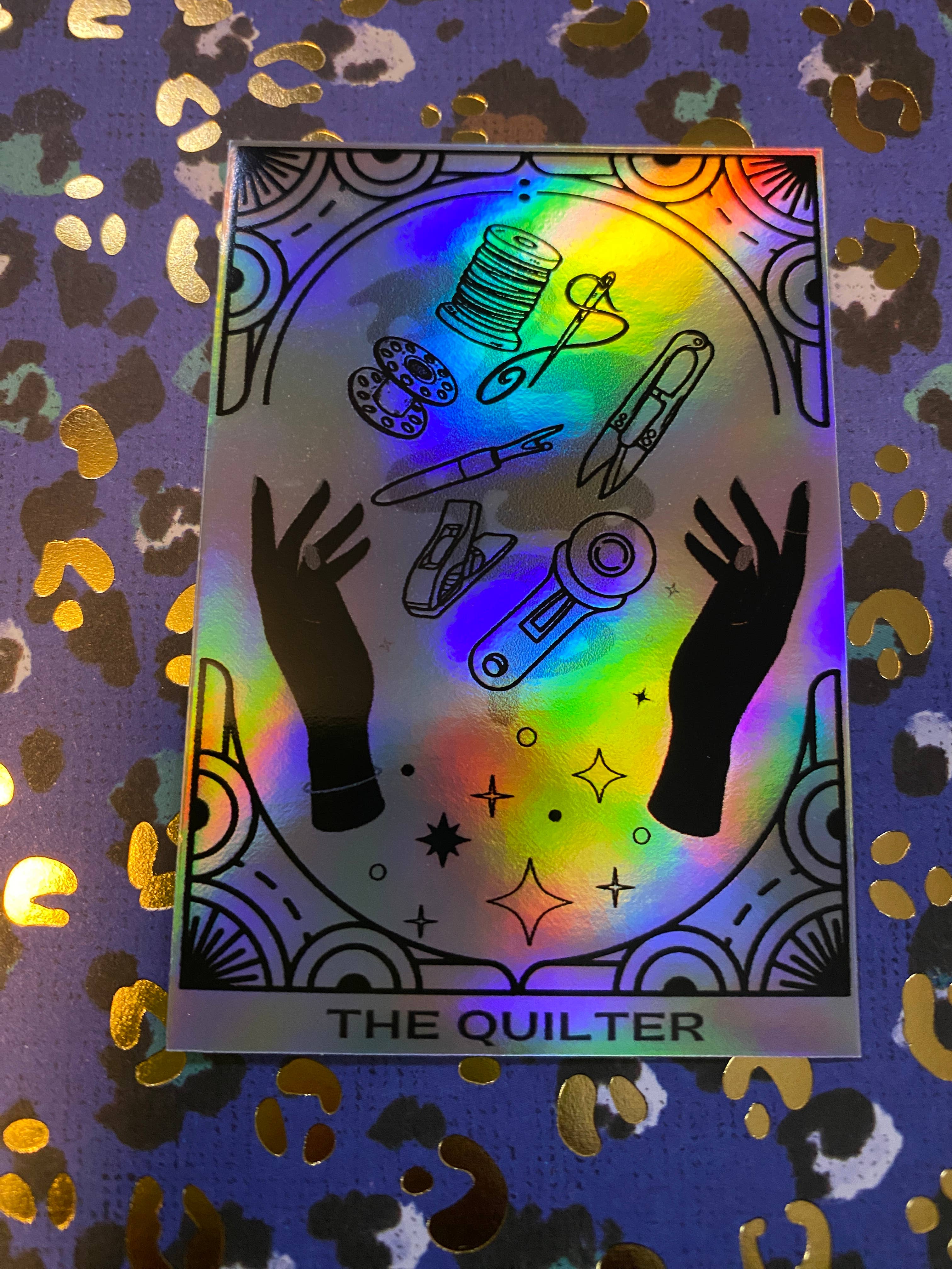 Zipped & Printed - Wholesale Phone & Laptop Stickers - The Quilter Tarot Sticker10