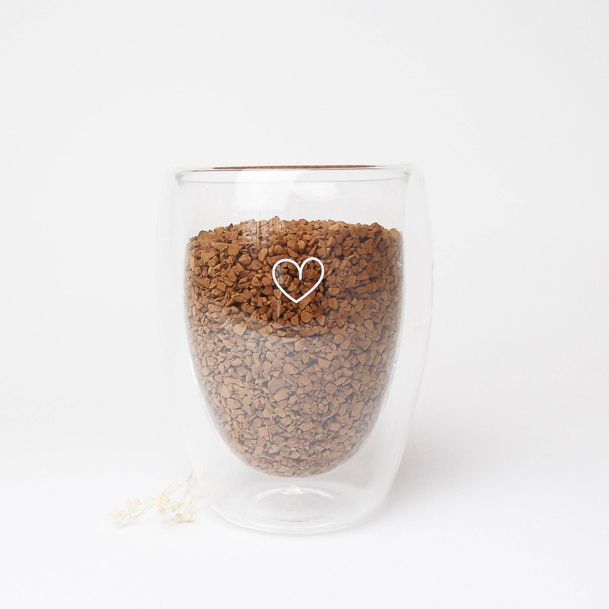 Bake Affair GmbH - Vendita all'ingrosso Bicchiere/tazza - Set da 2 bicchieri termici in vetro "Cuore" da 350 ml2