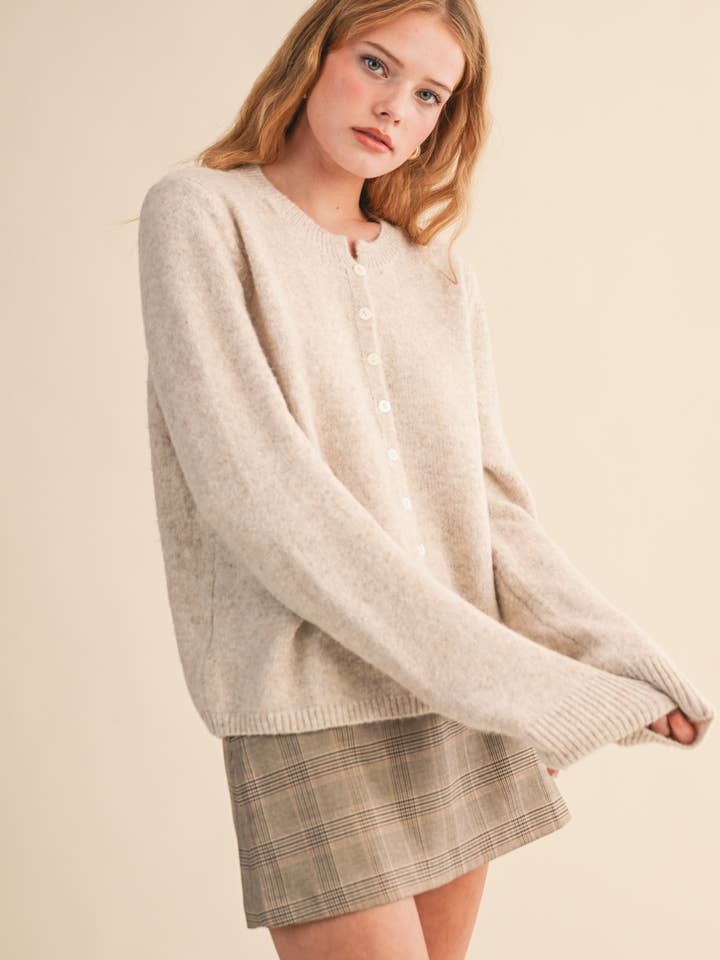 &MERCI - Wholesale Cardigan - Women's - MARLED KNIT SWEATER CARDIGAN MSW1124850