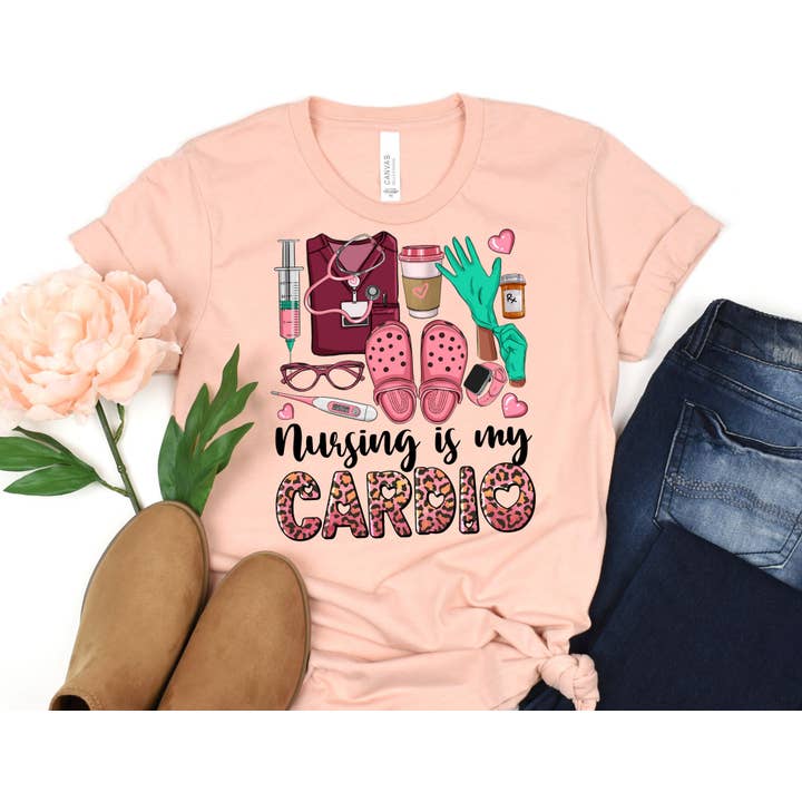 Nursing is my Cardio Shirt - Nurse Shirt for wholesale by The Shirt Company