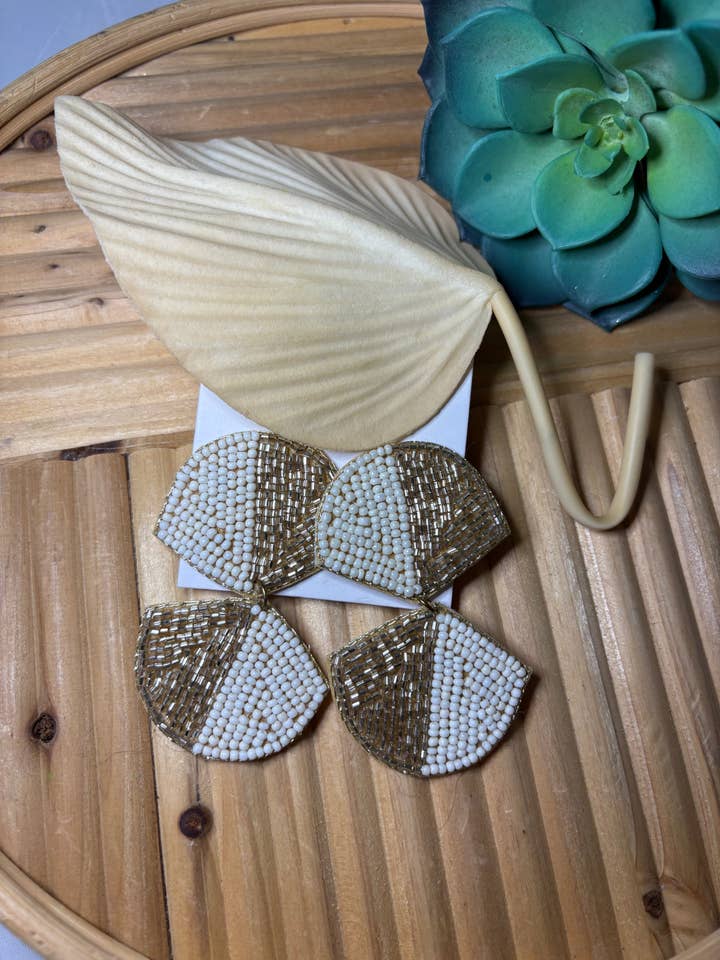 Golden Dusk Beaded Drops for wholesale by Tidal Creek Boutique