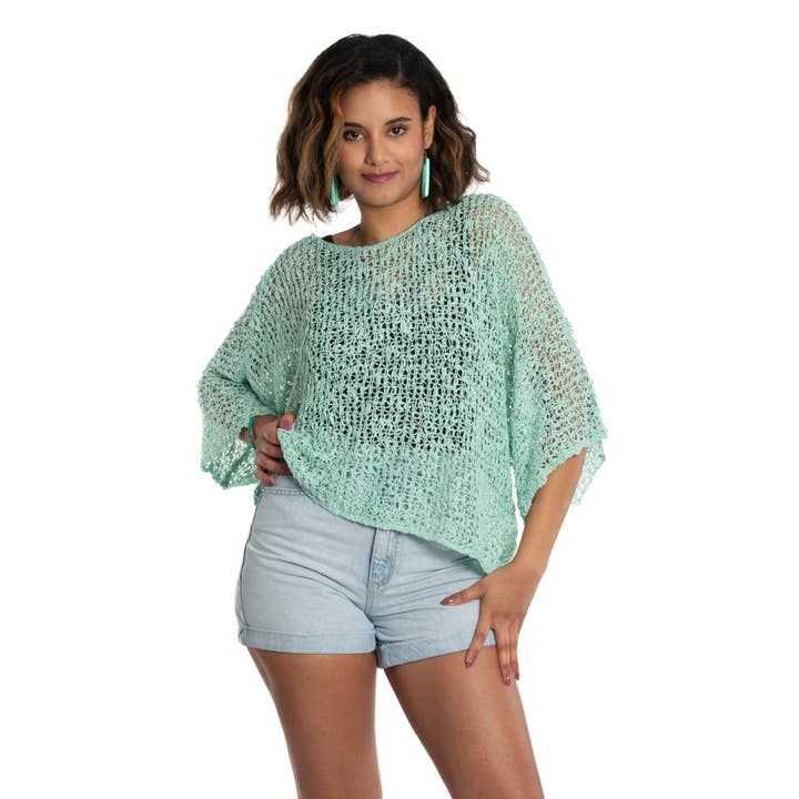 Top à manches courtes - Menthe pour la vente par Suzie Blue Canada