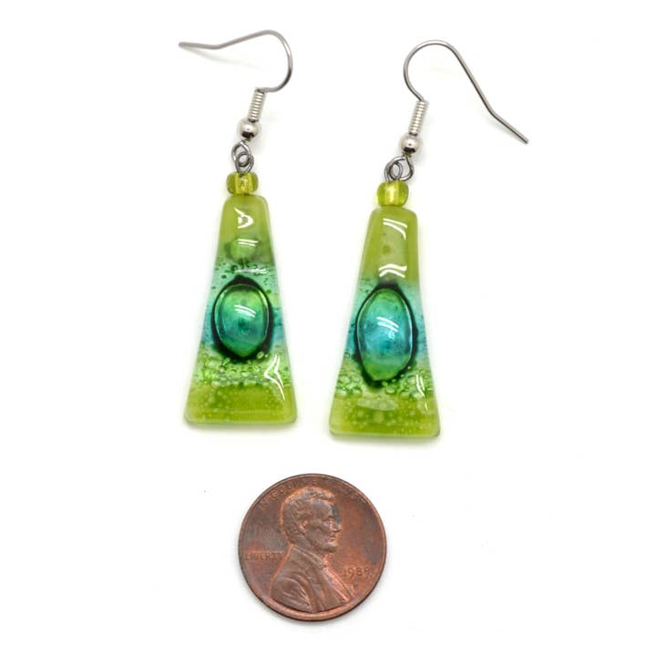 Dunitz & Company - Wholesale Dangle Earrings - Long Triangle Glass Dangle Handmade Earrings8