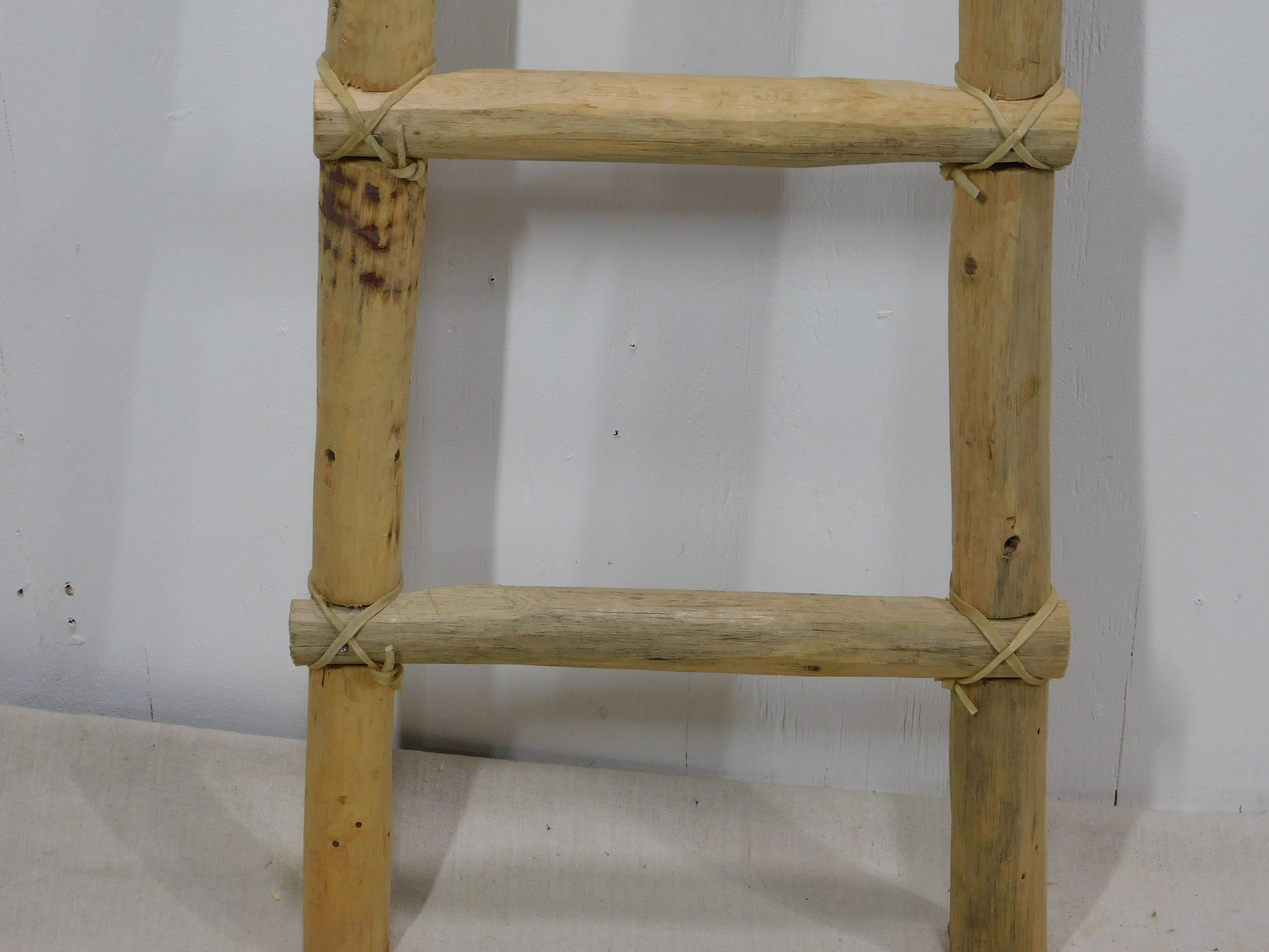 My Amigos Imports - Wholesale Free Standing Shelf - Great Buy-#6-Blanket Wood Kiva Ladder-Farmhouse-4ft-Rustic1