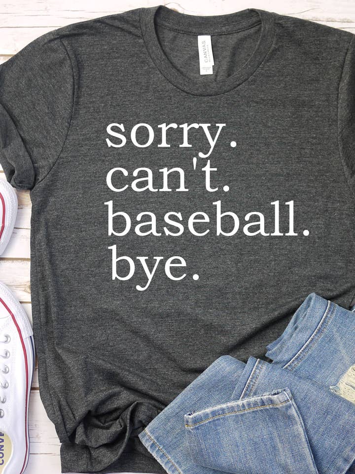 Undskyld Kan Ikke Baseball Farvel T-shirt, Sommer Baseball Mor T-shirt for engroshandel hos Gerdees