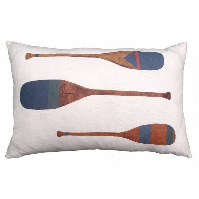 Nautical/ Oars Lumbar Pillow for wholesale by Ox Bow Decor