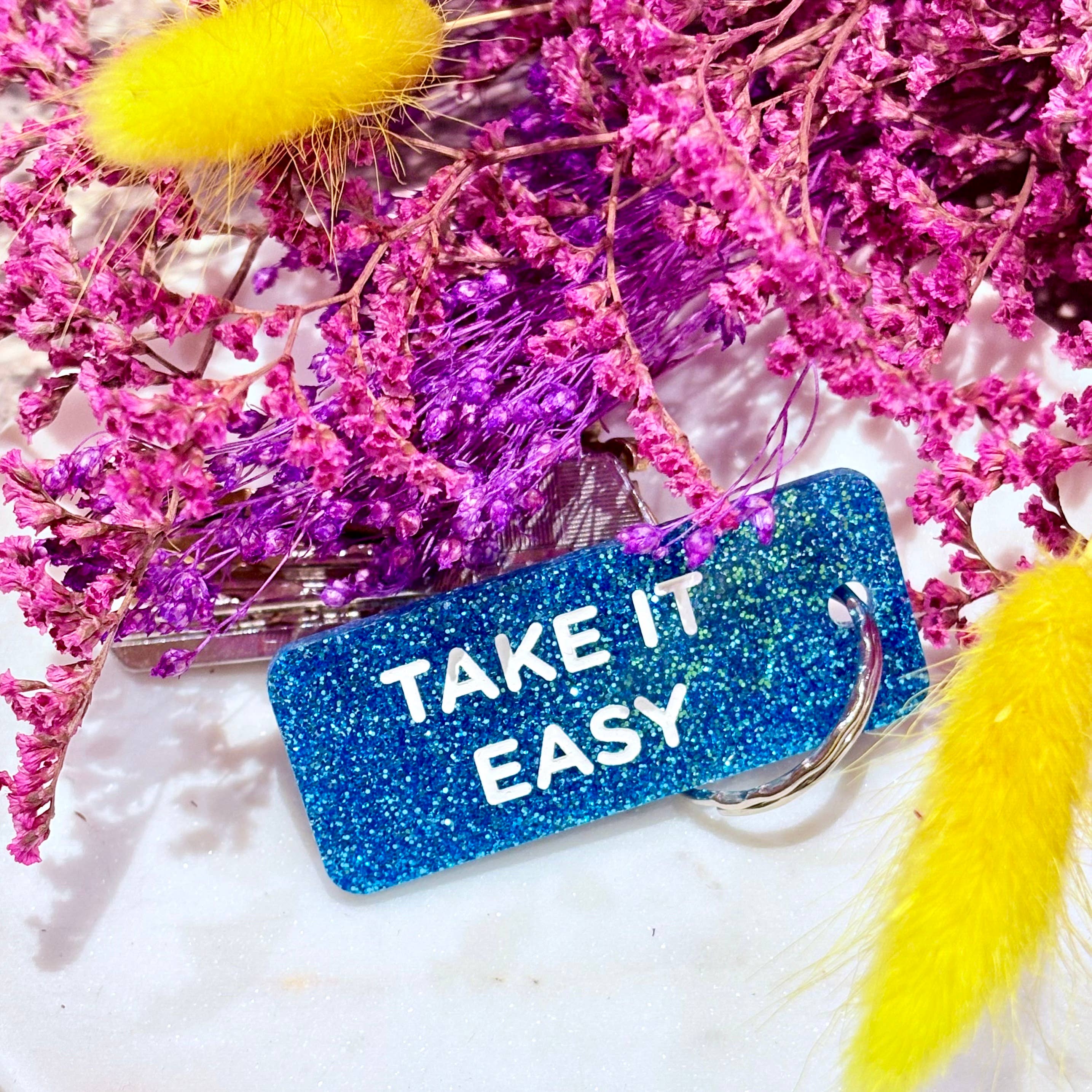 Plus de Love - Vendita all'ingrosso Portachiavi - Unisex - TAKE IT EASY Portachiavi con paillettes Più Amore2