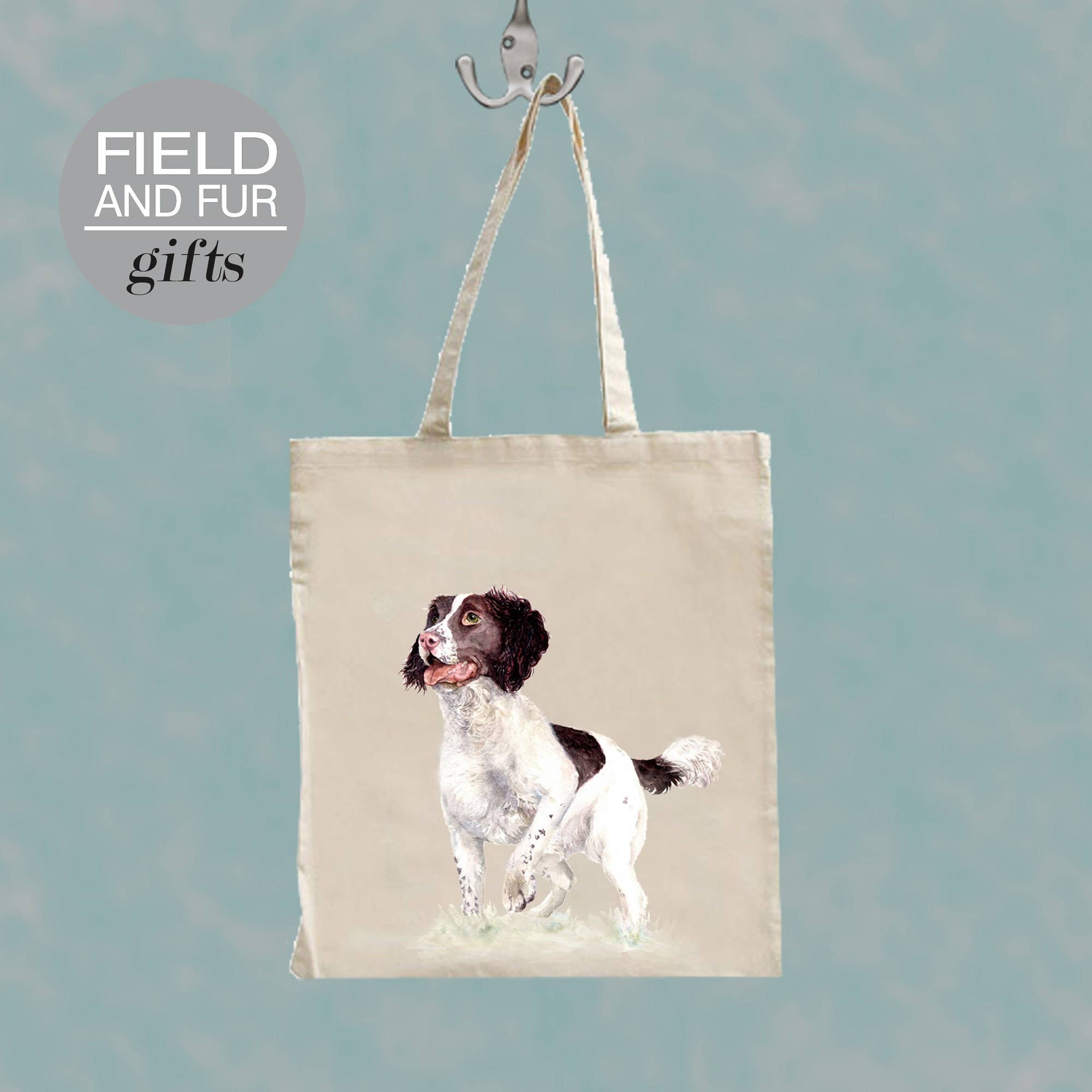 Field and Fur Gifts - Wholesale Tote Bag - Unisex - Barnaby, Springer Spaniel Tote Shopping Bag