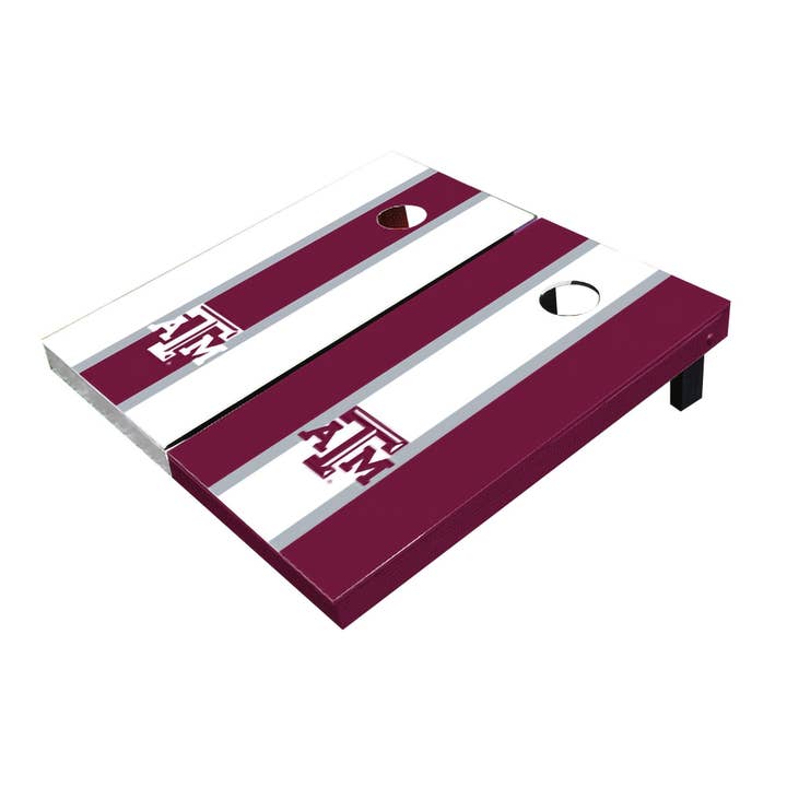 Texas A&M Aggies All-Weather Cornhole Set with Stripes for wholesale by Skip's Garage