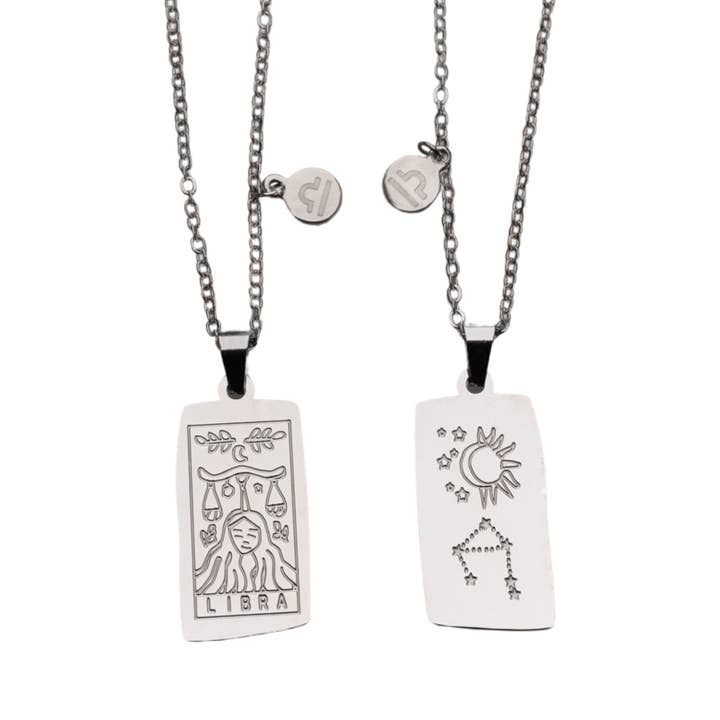 Down To Earth - Vente Colliers à pendentif - Carte de tarot Zodiac et collier d'astrologie18