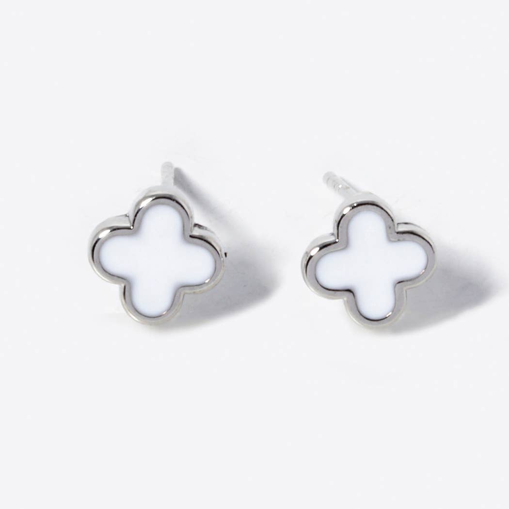 Fashion City - Vendita all'ingrosso Orecchini a bottone - Orecchini a forma di trifoglio bagnati in oro10