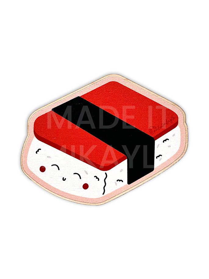 Spam Musubi Wood Magnet for wholesale by MadeItMikayla