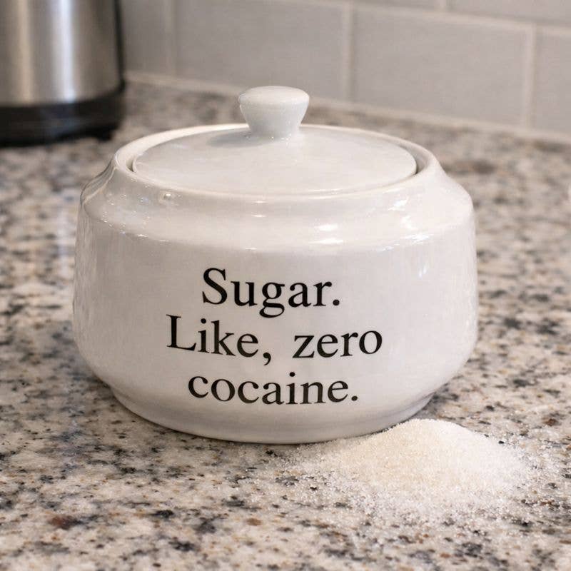 Buffalovely - Wholesale Serve Bowl - Sugar, Not Arsenic, Sugar 13oz Porcelain Sugar Bowl with Lid2