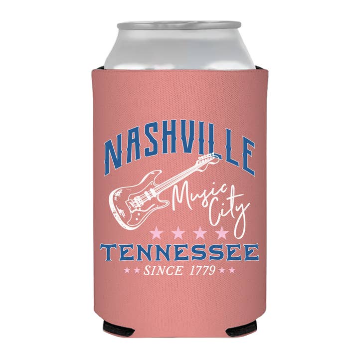 Nashville Tennessee Music City 1779 Can Cooler - Rodeo for wholesale by Sip Hip Hooray