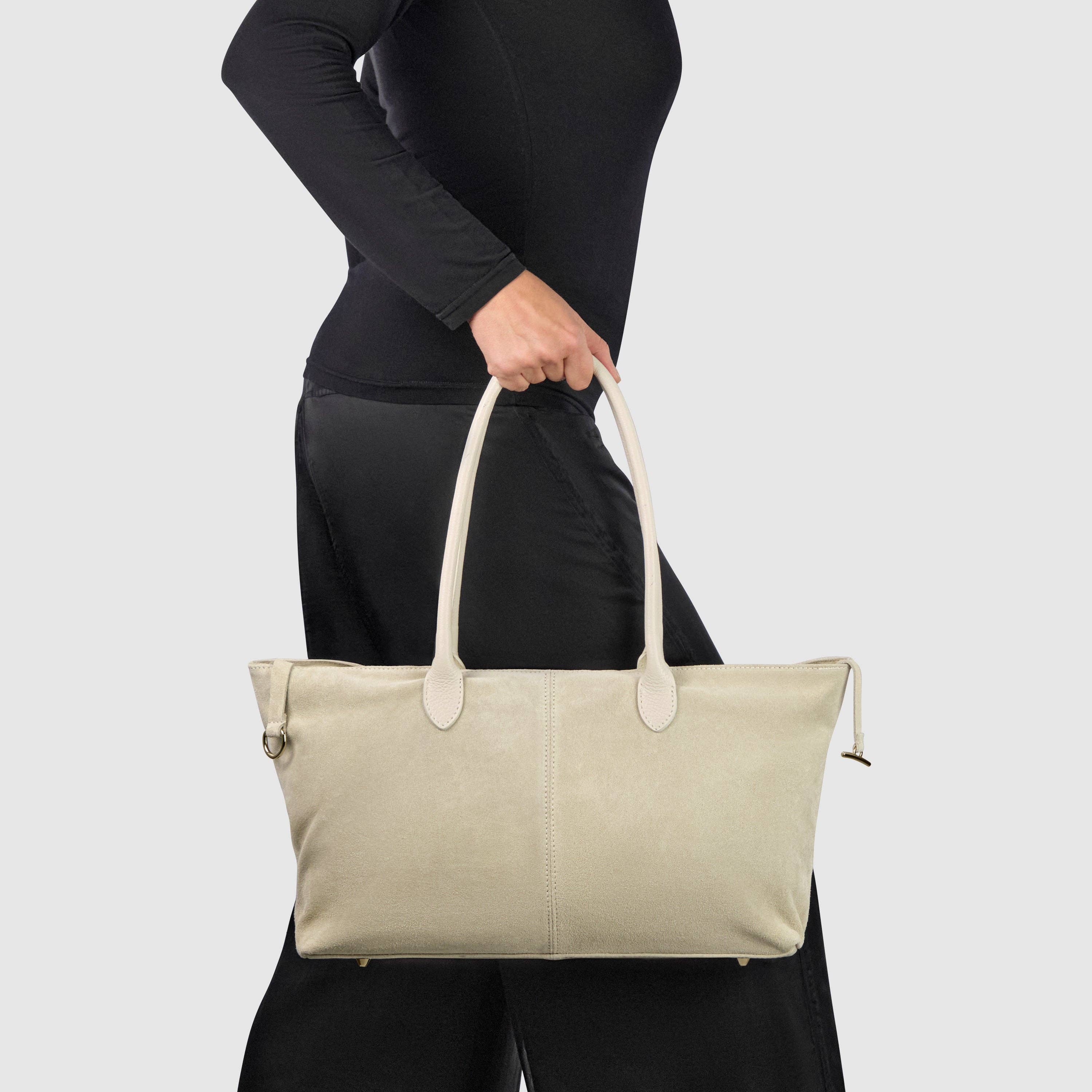 TAKEASY – Bolsa de ombro – Mulher por atacado – Mala de Camurça em Pele9