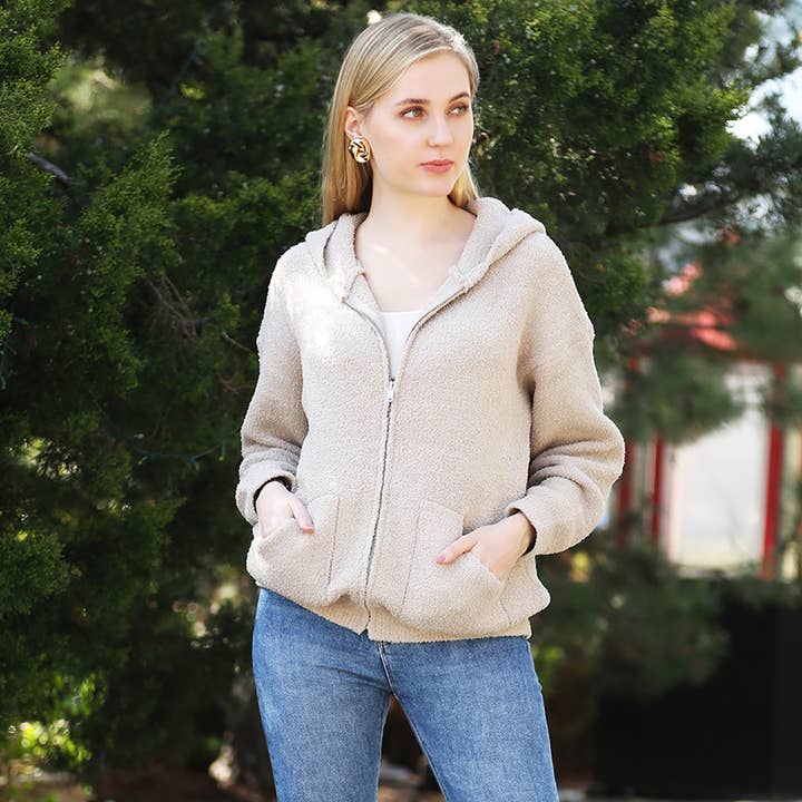 Solid Zipper Hoodie
for wholesale by Sensibling Corp.