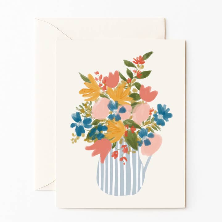 Tarjeta de ramo de flores para venta al por mayor de Olive and Lu Paper