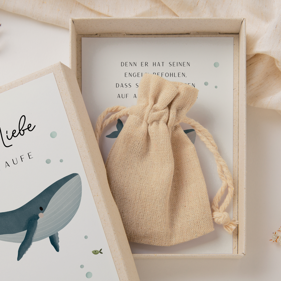 Tilda&Theo - Wholesale Gift Box - Christening Whale Gift Box - Grass Paper Money Gift Box3