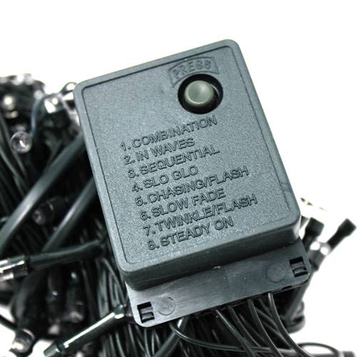 100 LED Green Cable String Christmas Lights,  Warm White for wholesale on Faire4