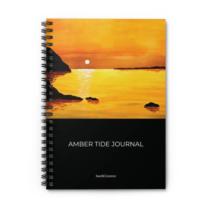 Caderno Espiral em Aquarela Pôr do Sol Âmbar (15 cm x 20 cm) por atacado de SanBCreative