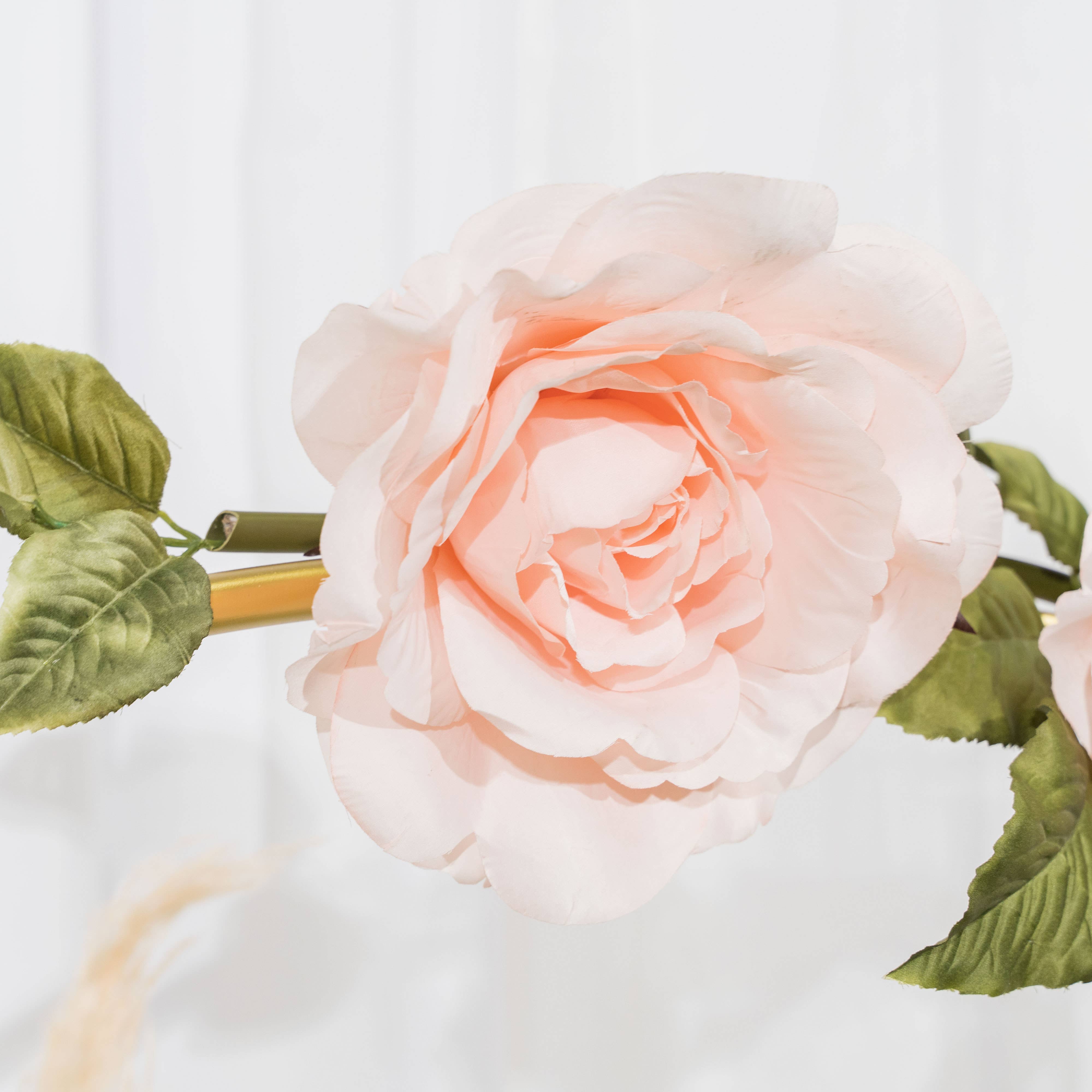 Artificial Jumbo Rose Garland - Blush for wholesale on Faire2