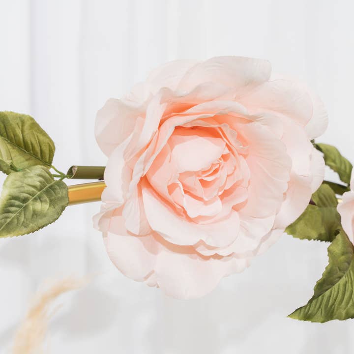 Artificial Jumbo Rose Garland - Blush for wholesale on Faire2