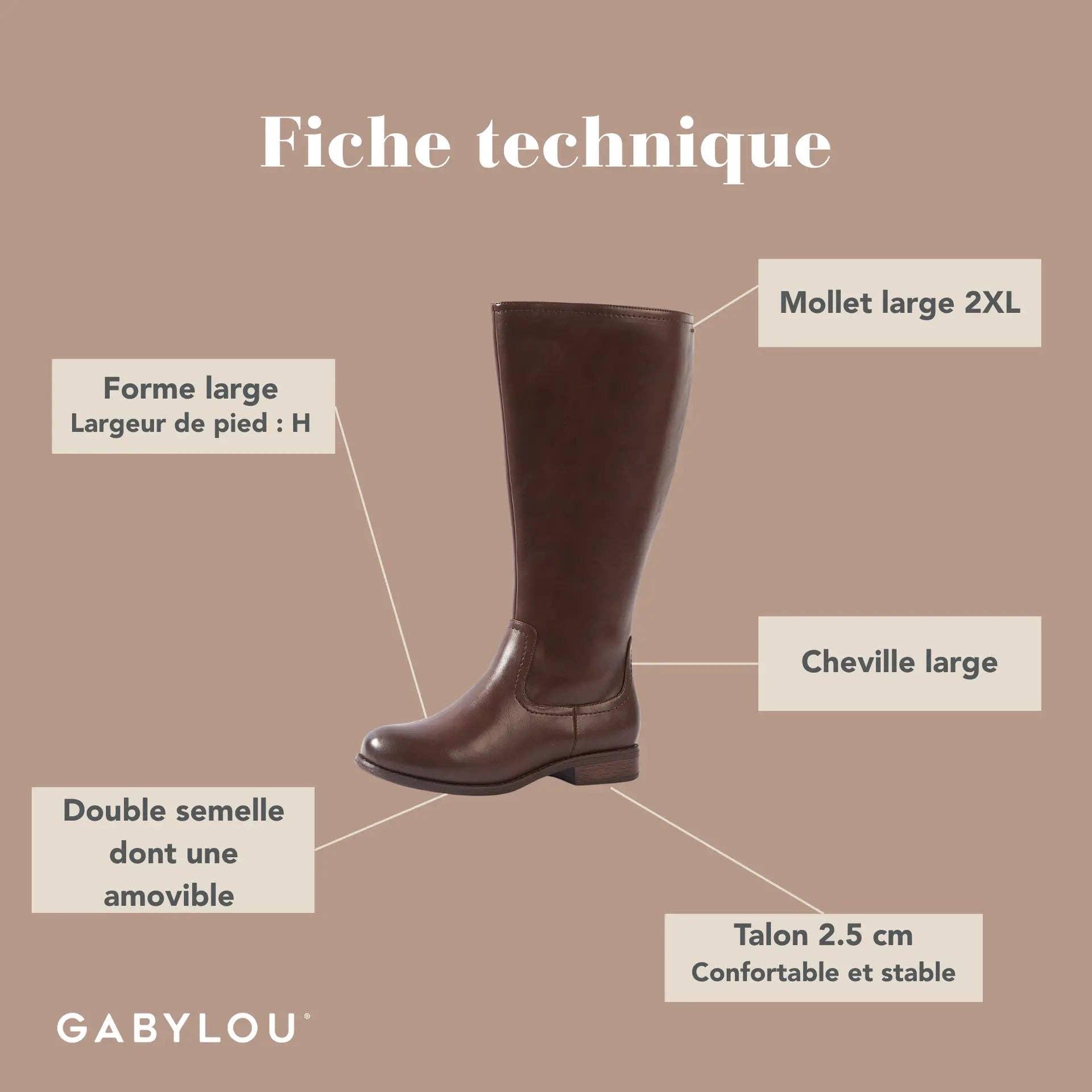 Gabylou - Wholesale Boots - Women's - Wide Calf Boots 2XL - Melania Model20