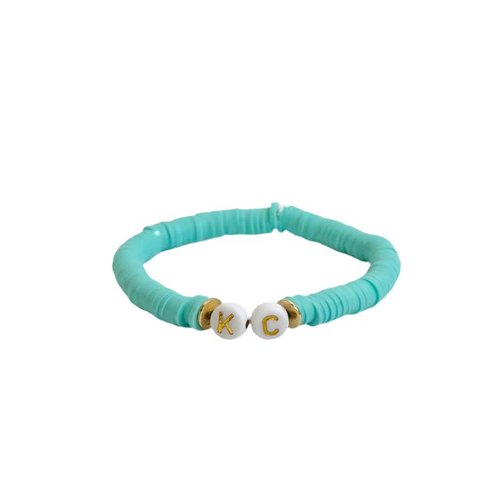 Pulsera KC, color verde azulado, para niños para venta al por mayor de Carly Rae Studio